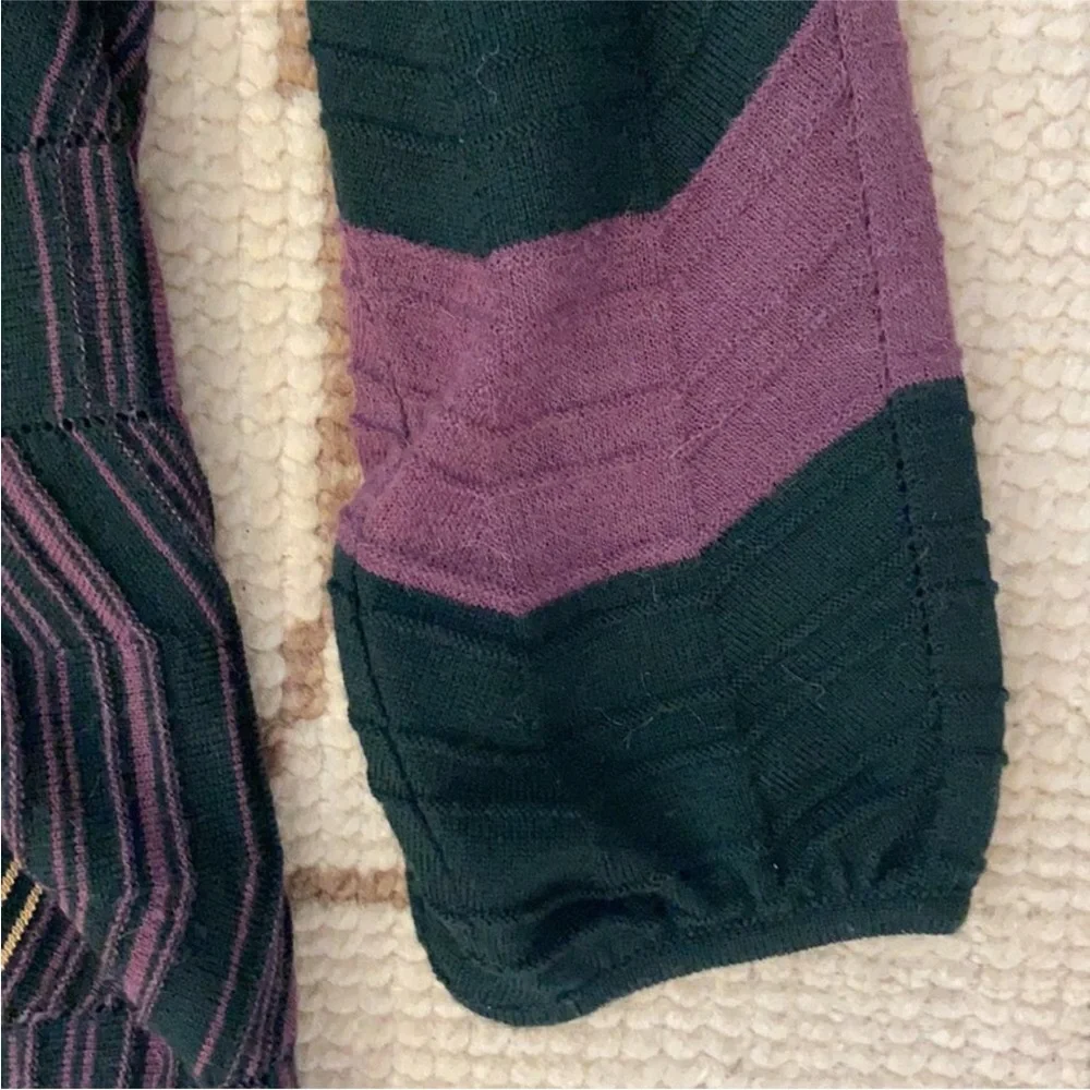 Missoni Stripe Woven Merino Wool Blend Open Sweater Cardigan Duster Sz40 US4 szS - Picture 6 of 10